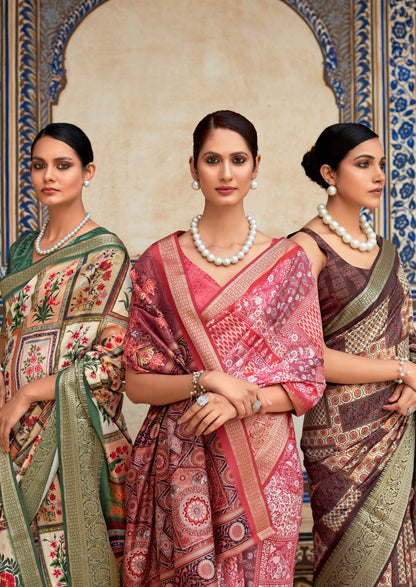 Dola Viscose Silk Saree with Exquisite Printed Design – Elegant Festive Wear for Women