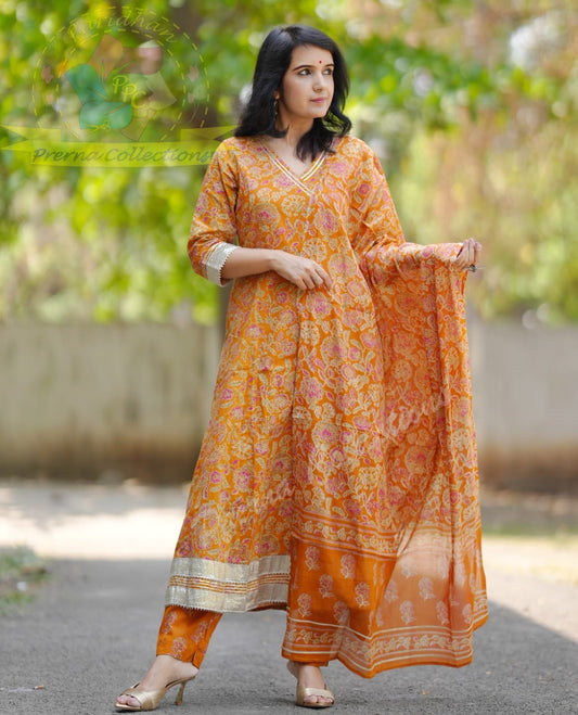 Gotta Work Anarkali Dress for Women – Elegant Ethnic Wear – Sizes 36 to 44 – Fully Stitched