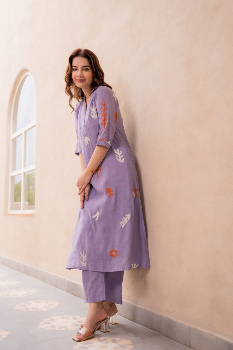 Pure Cotton Printed Kurta Pant Set – Comfortable Daily and Casual Wear for Women
