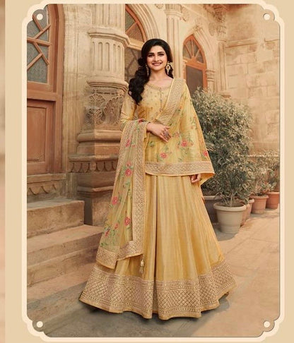 Embroidered Dola Silk Suit Set with Net Dupatta for Women – Wedding and Festive Wear