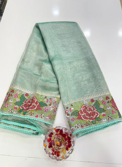 Pure Tissue Paithani Saree with Meenakari Zari Weaving and Silk Mark Certification