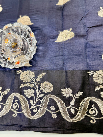 Pure Handloom Banarasi Raw Mango Silk Saree with Kaduwa Resham Zari and Silk Mark Certified Blouse