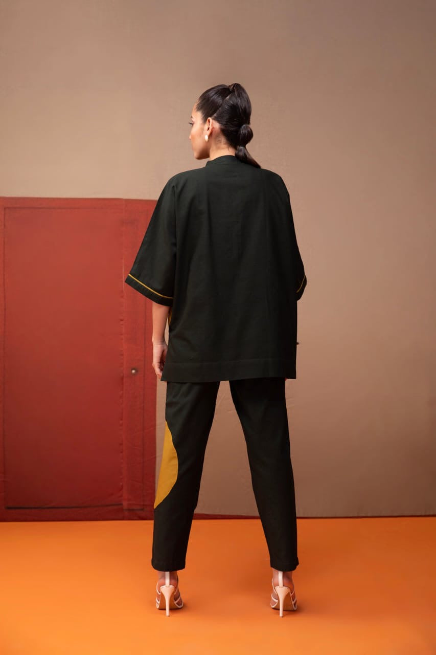 Cotton Applique Co-Ord Set for Women with Fish Button Detailing – Artistic Ethnic Wear (M to XXL)