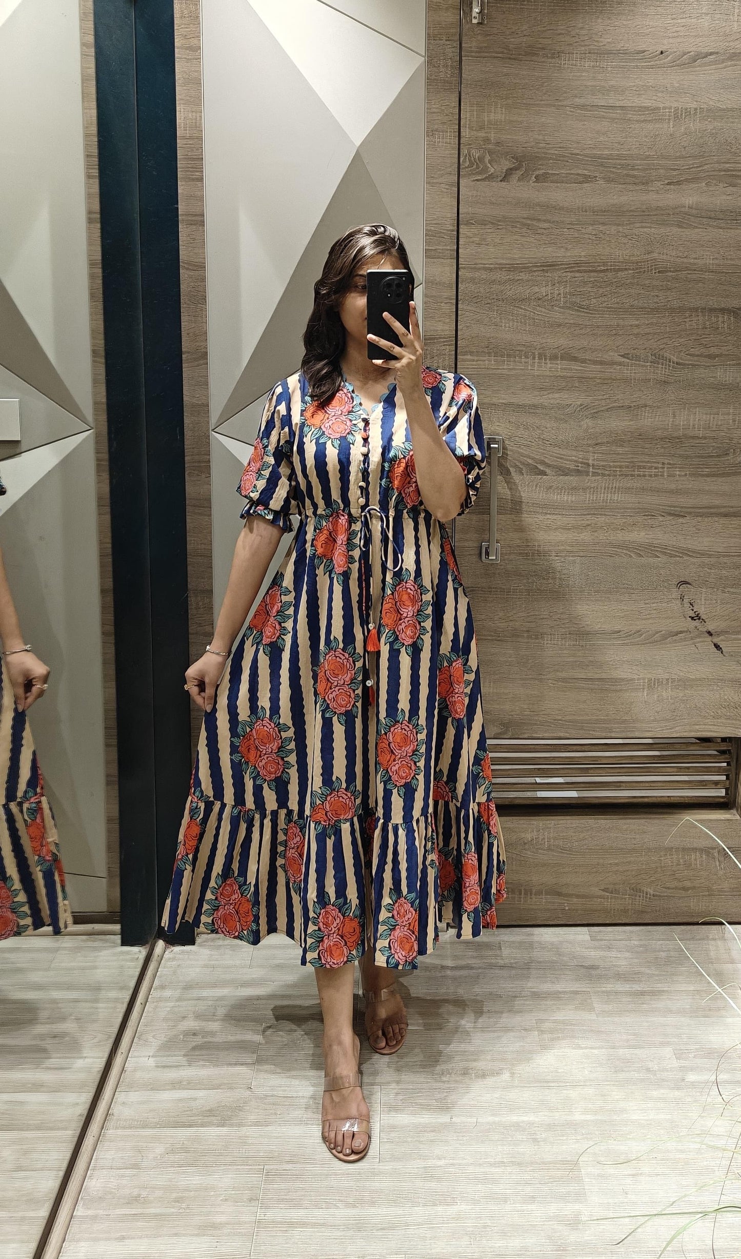 Premium Cotton Tunnel Tunic Midi Dress with Lace Detailing – Women’s Ethnic-Fusion Wear (Sizes 38 to 44)