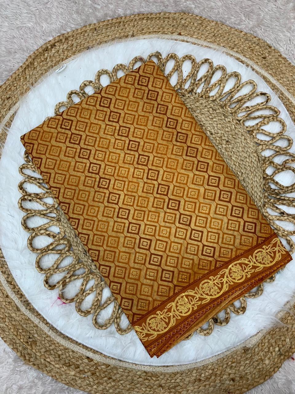 Pure Suti Cotton Saree with Traditional Batik Print – Chikko Tone and Multiple Colour Options