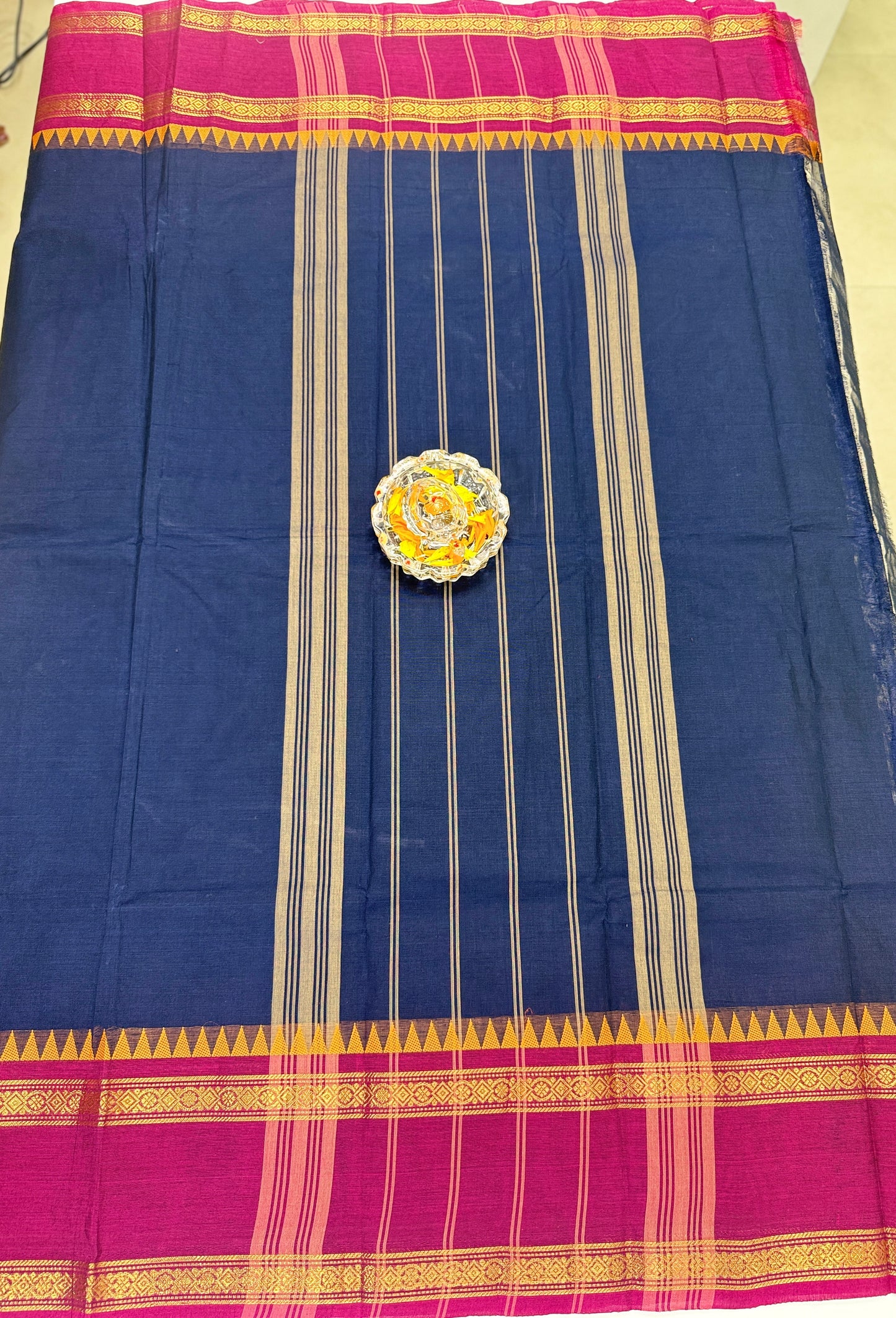 Chettinad Pure Cotton Saree with Zari Border – 80 Count, 20 Colours, 5.5m Length