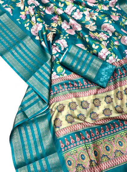 Floral elegance Dola Silk Sarees