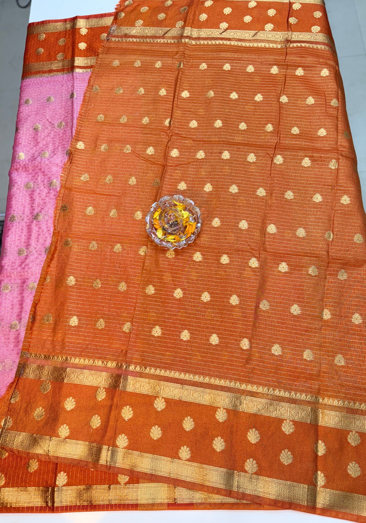 Banarasi Warm Silk Soft Saree with Zari Checks and Buti Motifs for Women