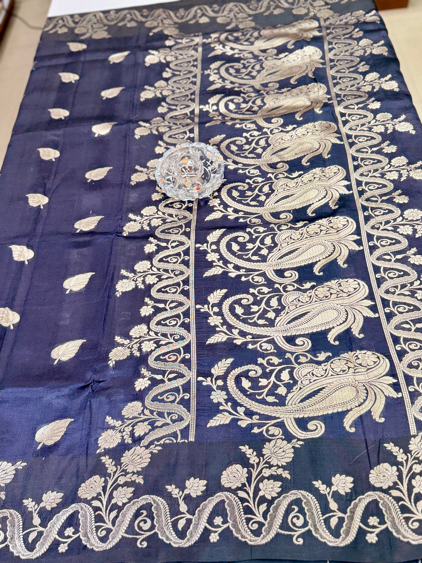 Pure Handloom Banarasi Raw Mango Silk Saree with Kaduwa Resham Zari and Silk Mark Certified Blouse