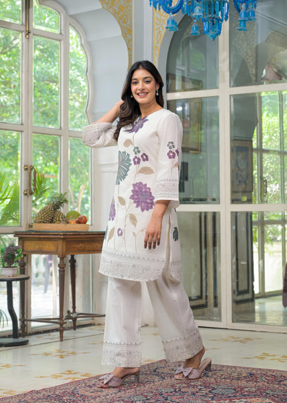 Linen-Cotton Co-Ord Set with Tailored Top and Bottom – Casual and Workwear Ethnic Set for Women (M to 3XL)