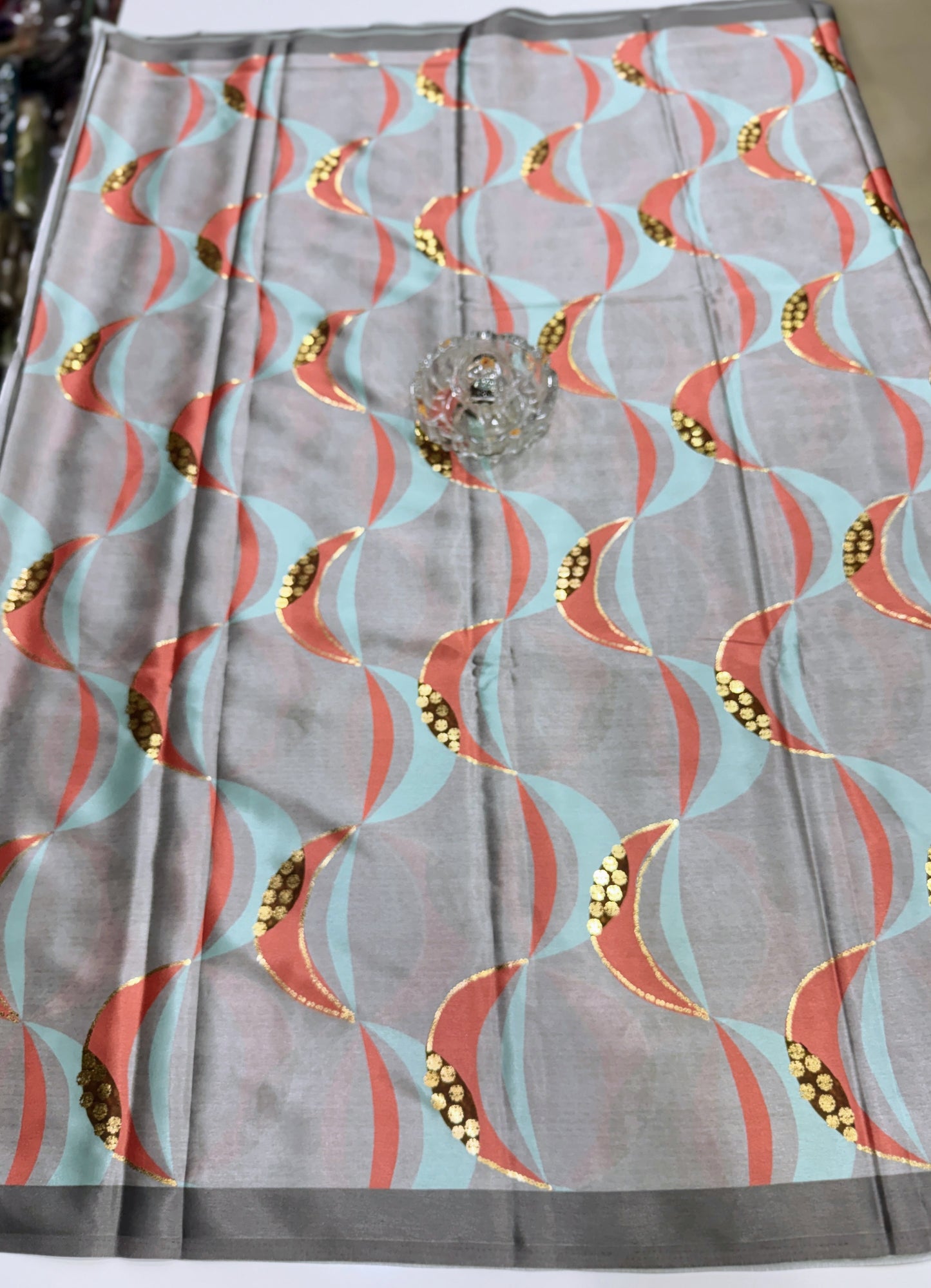 Japan satin saree for women with position print pallu and blouse, soft satin printed saree for festive and casual wear