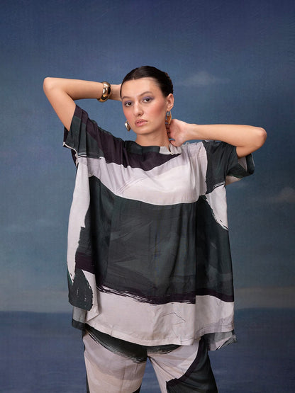 Bamboo Muslin Co-Ord Set with Elegant Print – Sustainable Ethnic Daywear for Women (L to XXL)