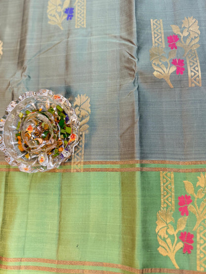 Pure Handloom Silk Saree with Traditional Zari Weaving for Women
