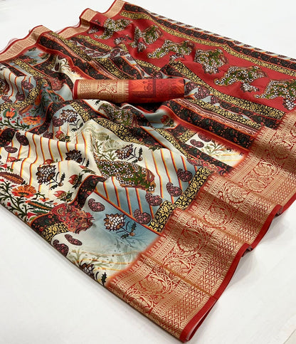 Dola Viscose Silk Saree with Exquisite Printed Design – Elegant Festive Wear for Women
