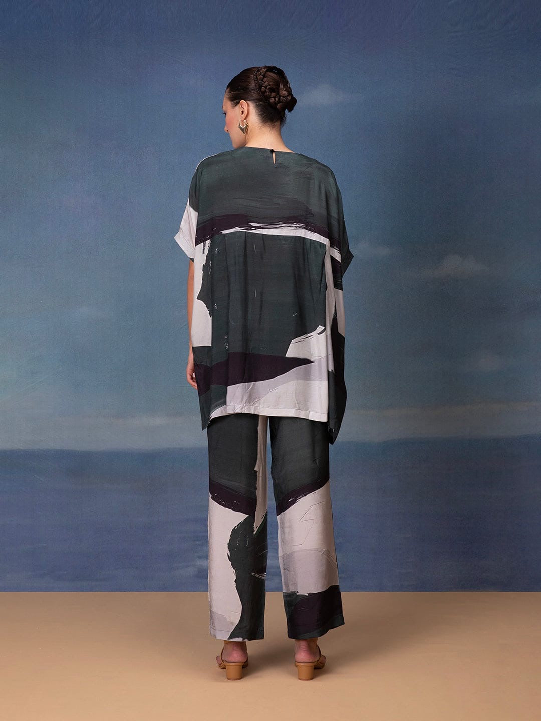 Bamboo Muslin Co-Ord Set with Elegant Print – Sustainable Ethnic Daywear for Women (L to XXL)