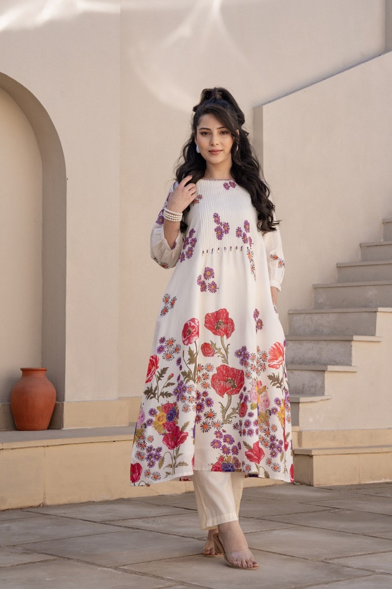 Pure Cotton Kurta Pant Set for Women with Elegant Detailing – Daily Wear Comfort Series