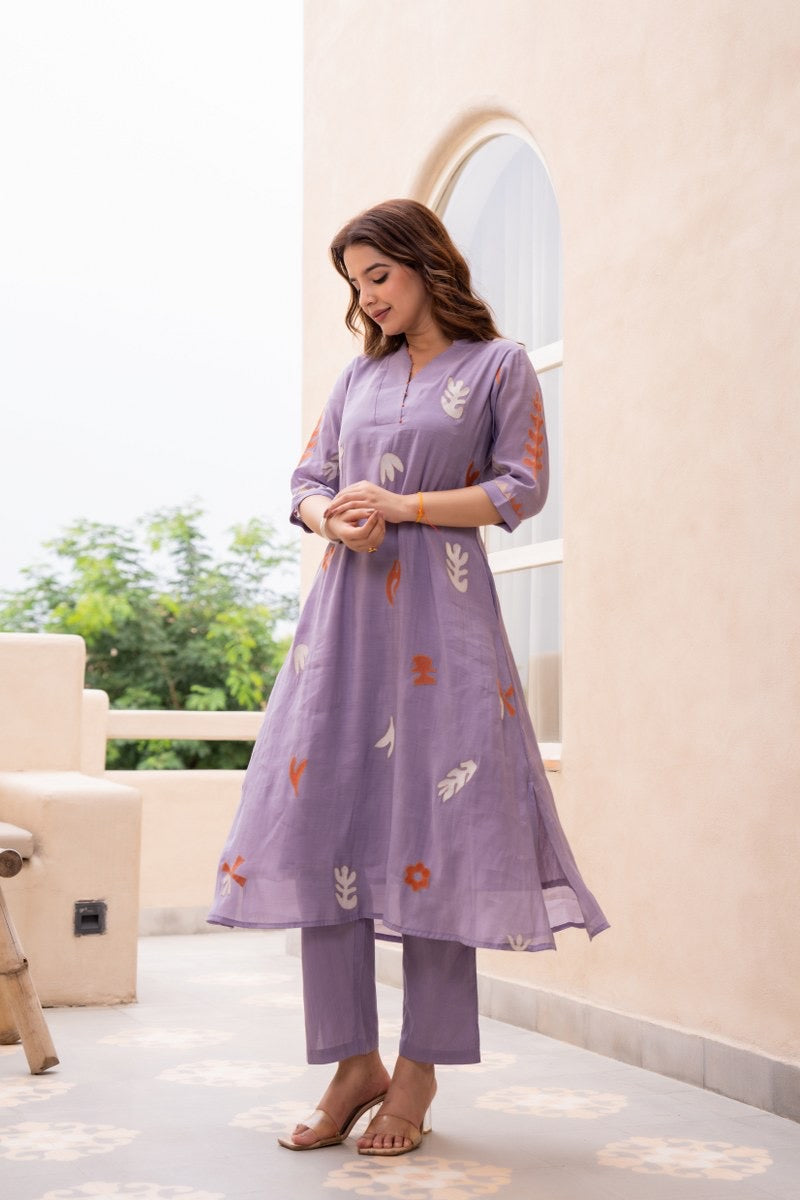 Pure Cotton Printed Kurta Pant Set – Comfortable Daily and Casual Wear for Women