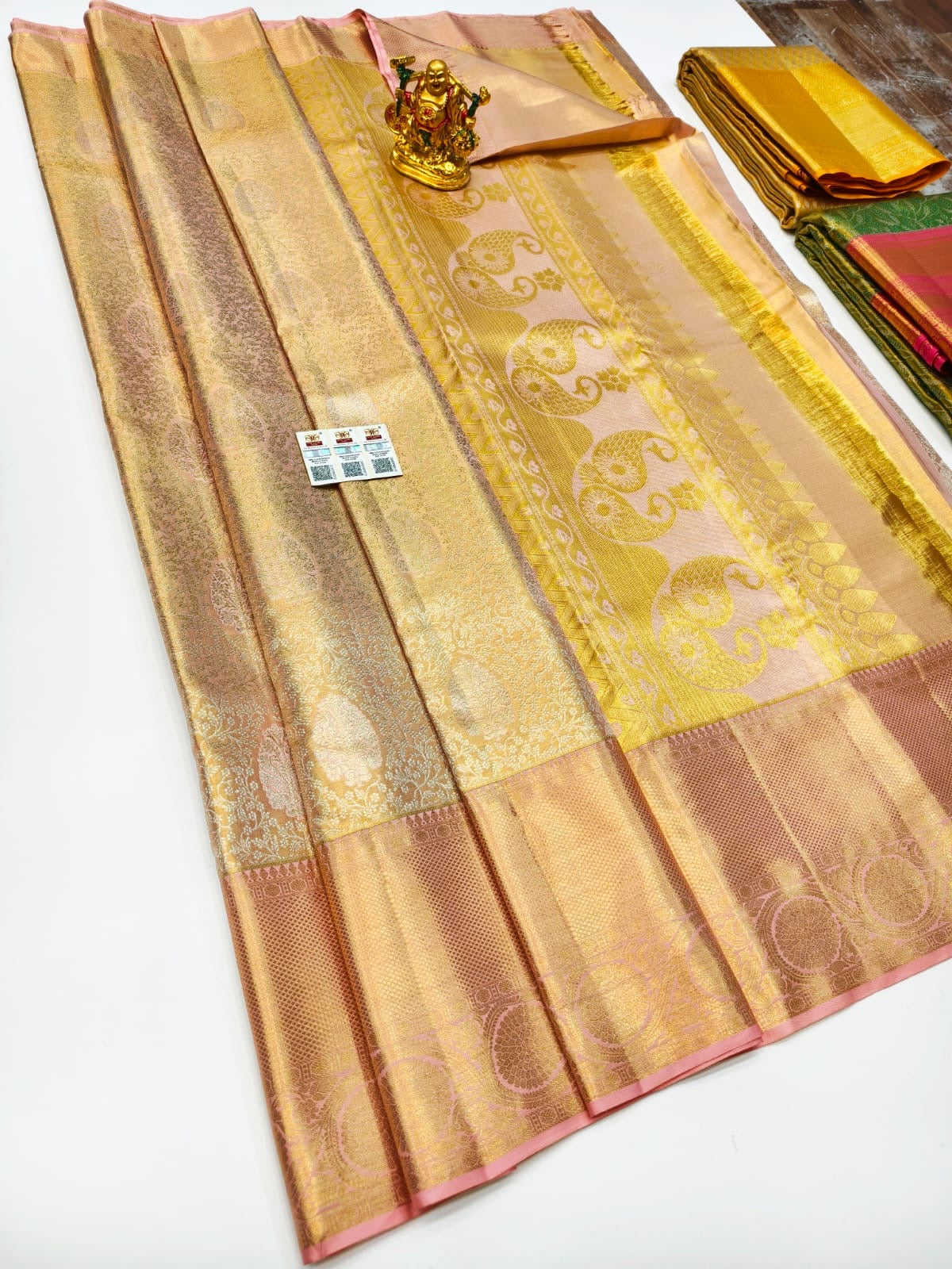 Pure Kanchipuram Wedding Silk Saree for Women – Handwoven with Zari Work, Bridal Special