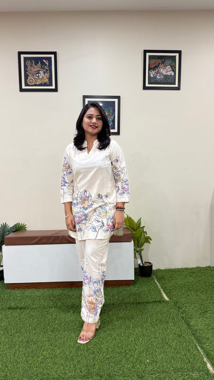 Women's Pure Cotton Flex Co-ord Set with Digital Print for Summer Wear