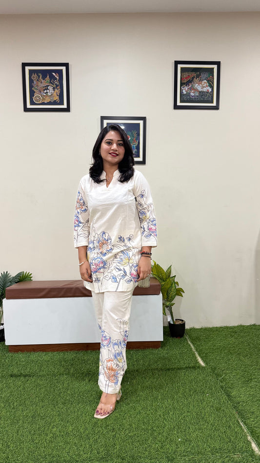 Women's Pure Cotton Flex Co-ord Set with Digital Print for Summer Wear