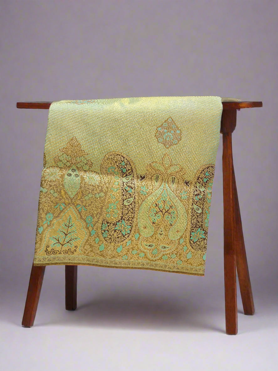 Borderless Kanchipuram Handloom Silk Saree with 2 Gram gold Zari Weaving – Bridal & Festive Wear