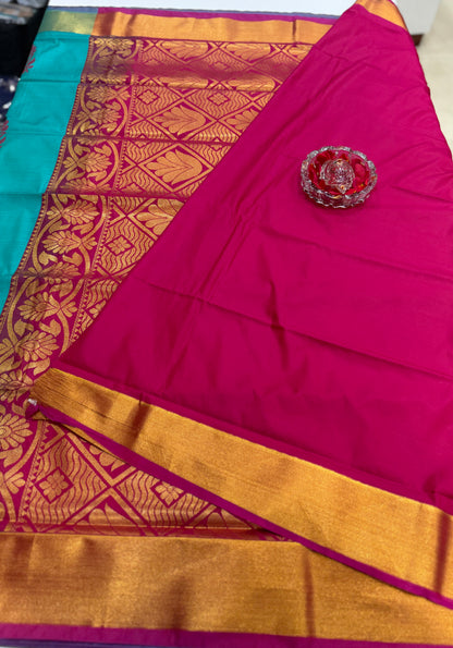 Kanchi Soft Silk Saree with Zari Weaving and Traditional Motifs – Wedding and Festive Wear