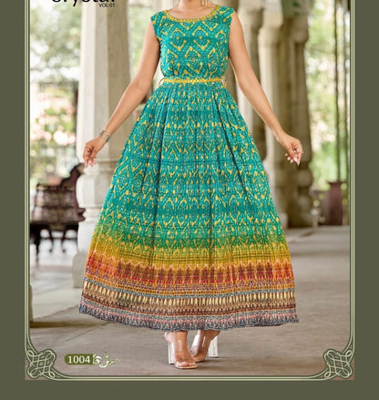 Ethereal Elegance Crystal Georgette Gowns