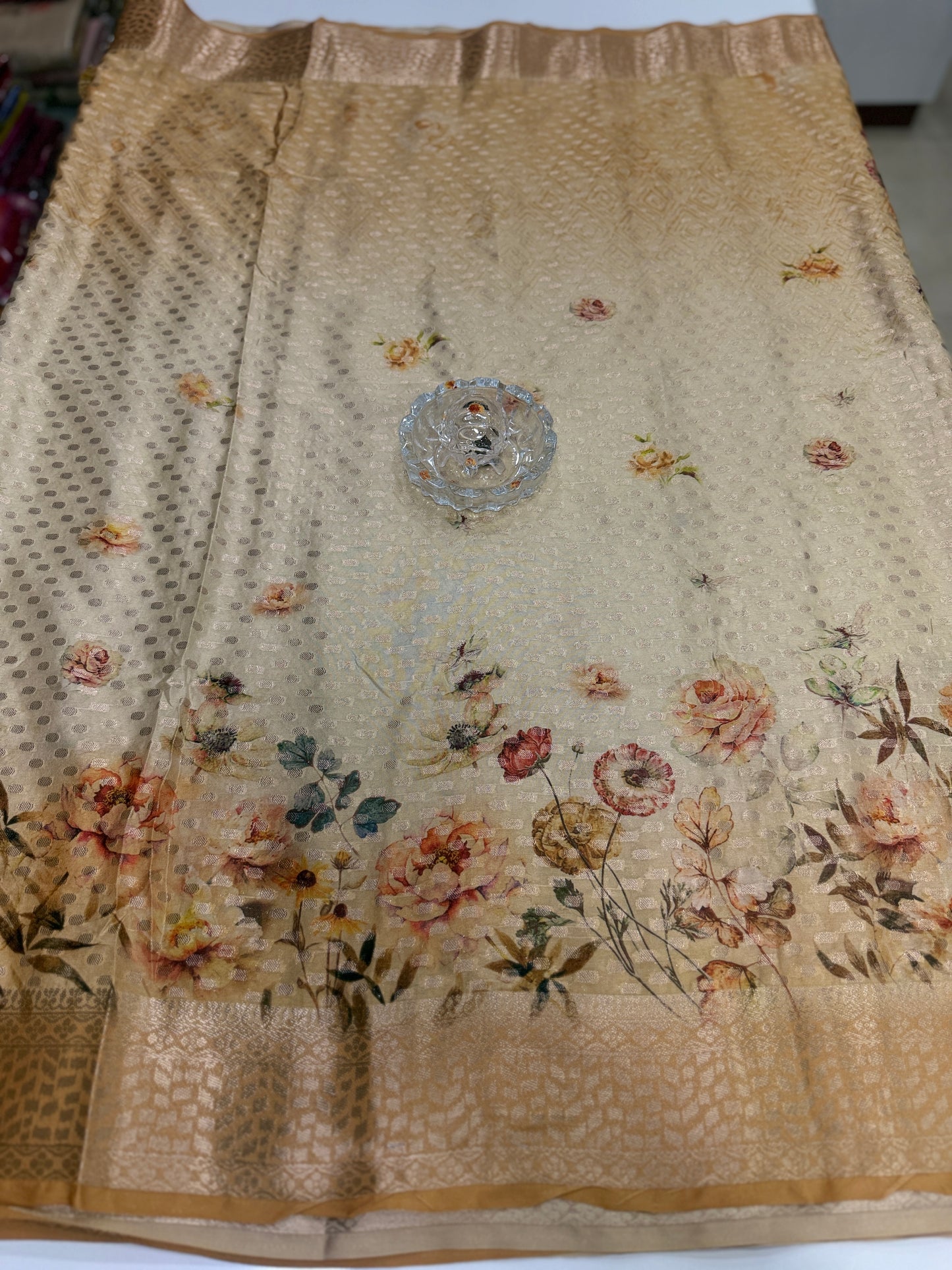 Georgette Silk Butti Saree with Rich Printed Pallu