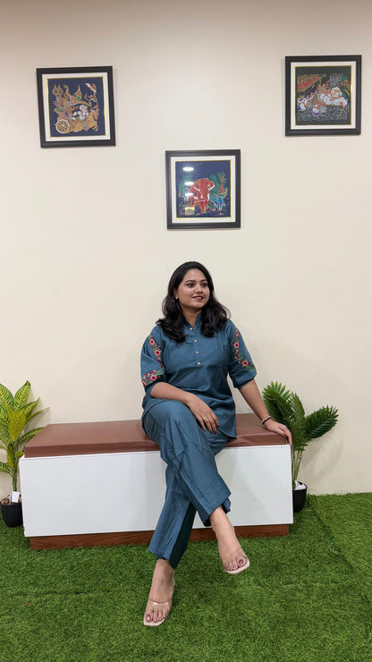 Women's Vatican Silk Co-ord Set in Rich Color Combinations – Sizes L to 3XL