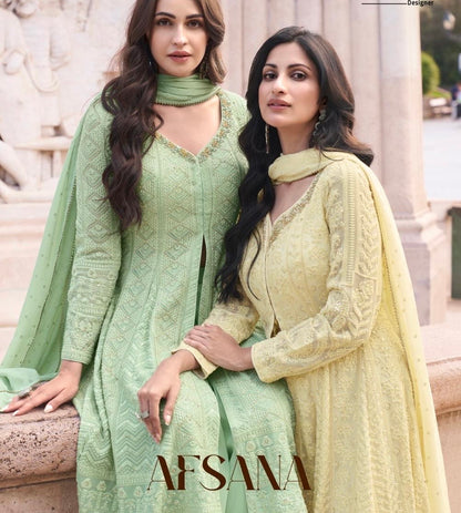 Real Georgette 3-Piece Set with Embroidered Top, Palazzo, and Dupatta – Free Size Stitched Ethnic Wear