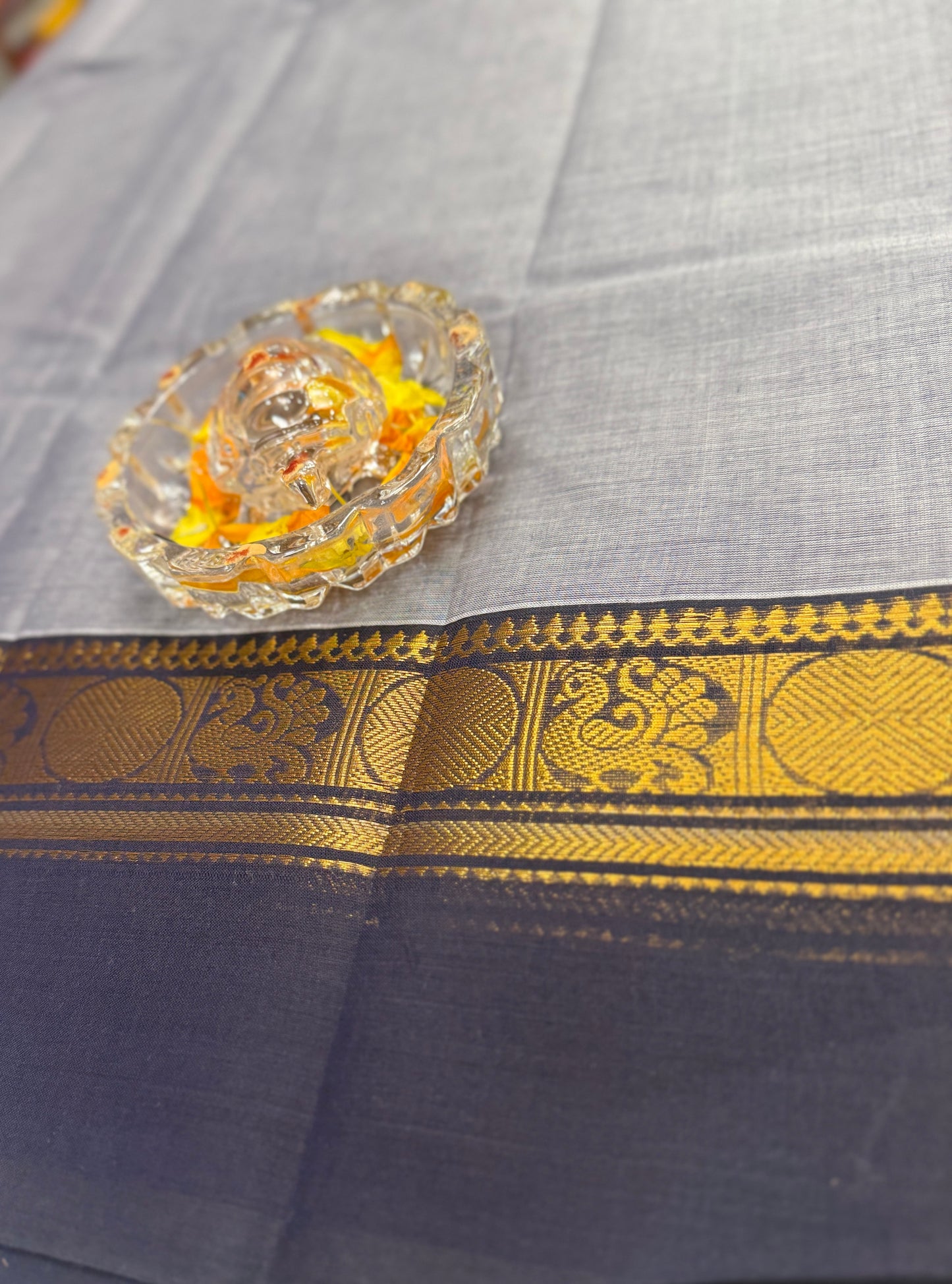 Chettinad Pure Cotton Saree with Zari Border – 80 Count, 20 Colours, 5.5m Length