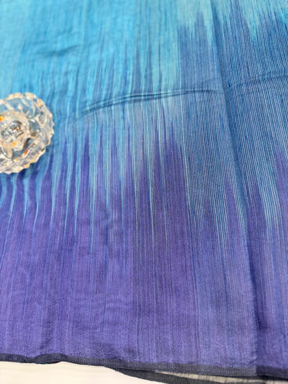 Ikat Kotki Cotton Silk Saree for Women with Matching Blouse Piece – Handwoven Traditional Design