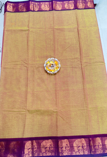 Chettinad Pure Cotton Saree with Zari Border – 80 Count, 20 Colours, 5.5m Length