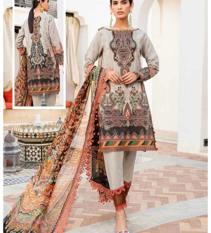 Unstitched Heavy Cotton Printed Dress Material with Mal Mal Dupatta for Women