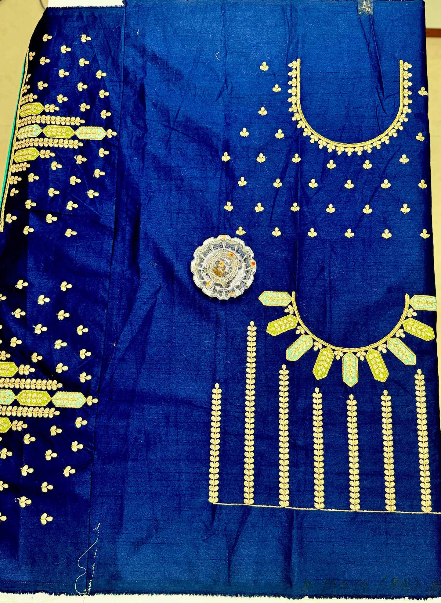 Pure Dola silk saree with position weaving and embroidered blouse – premium ethnic wear for weddings and festive occasions