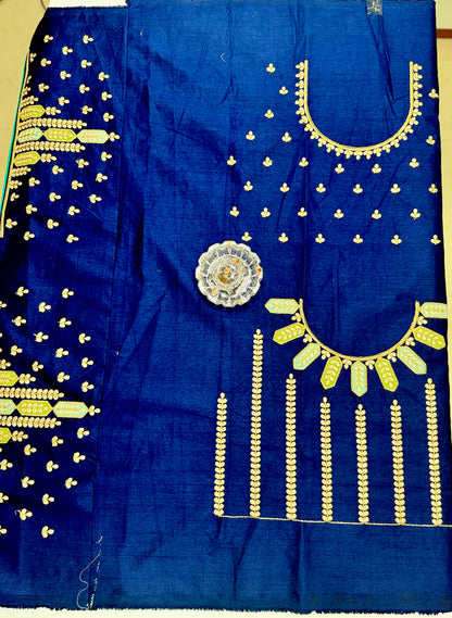 Pure Dola silk saree with position weaving and embroidered blouse – premium ethnic wear for weddings and festive occasions