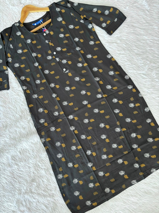 Liva Heavy Rayon Kurti for Women with 3/4th Sleeves – M to XXL