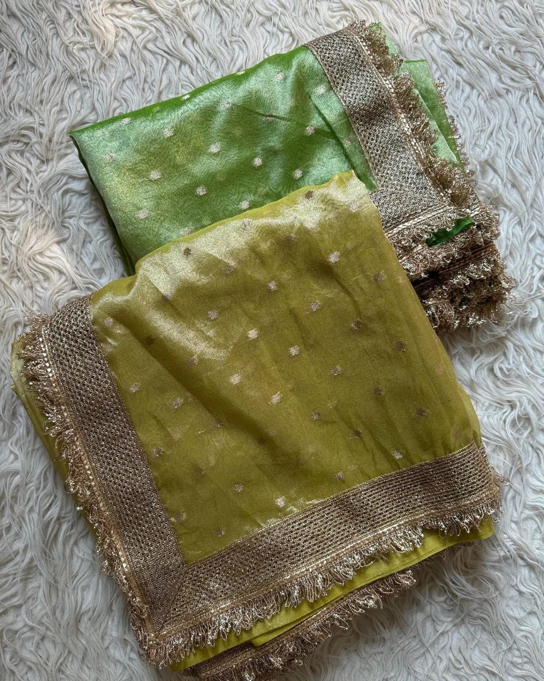 Banarasi Tissue Silk Saree, adorned with exquisite broad shiny lace