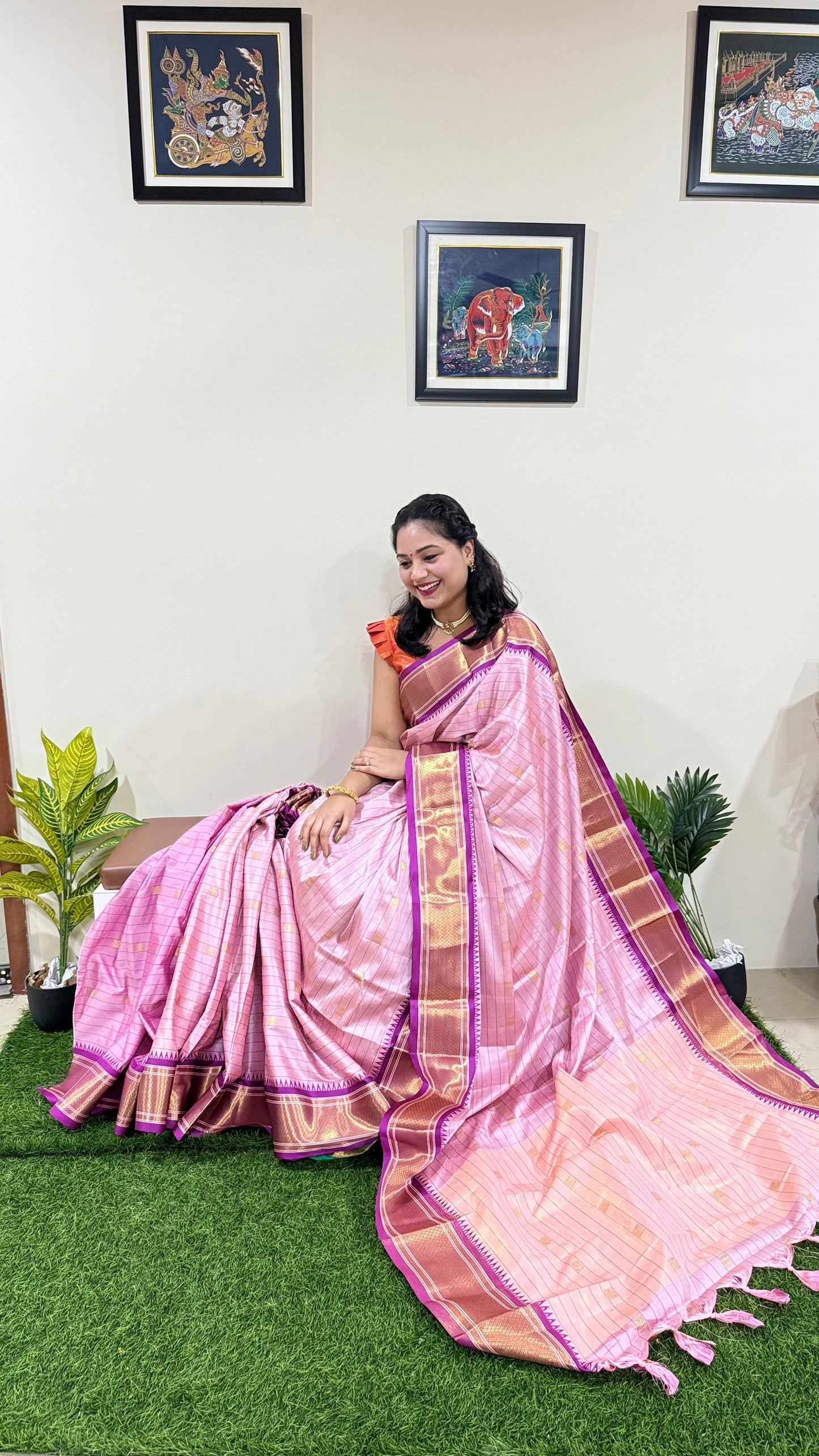 Cotton Silk Saree with Jacquard Border and Rich Pallu – With Contrast Blouse Piece for Women
