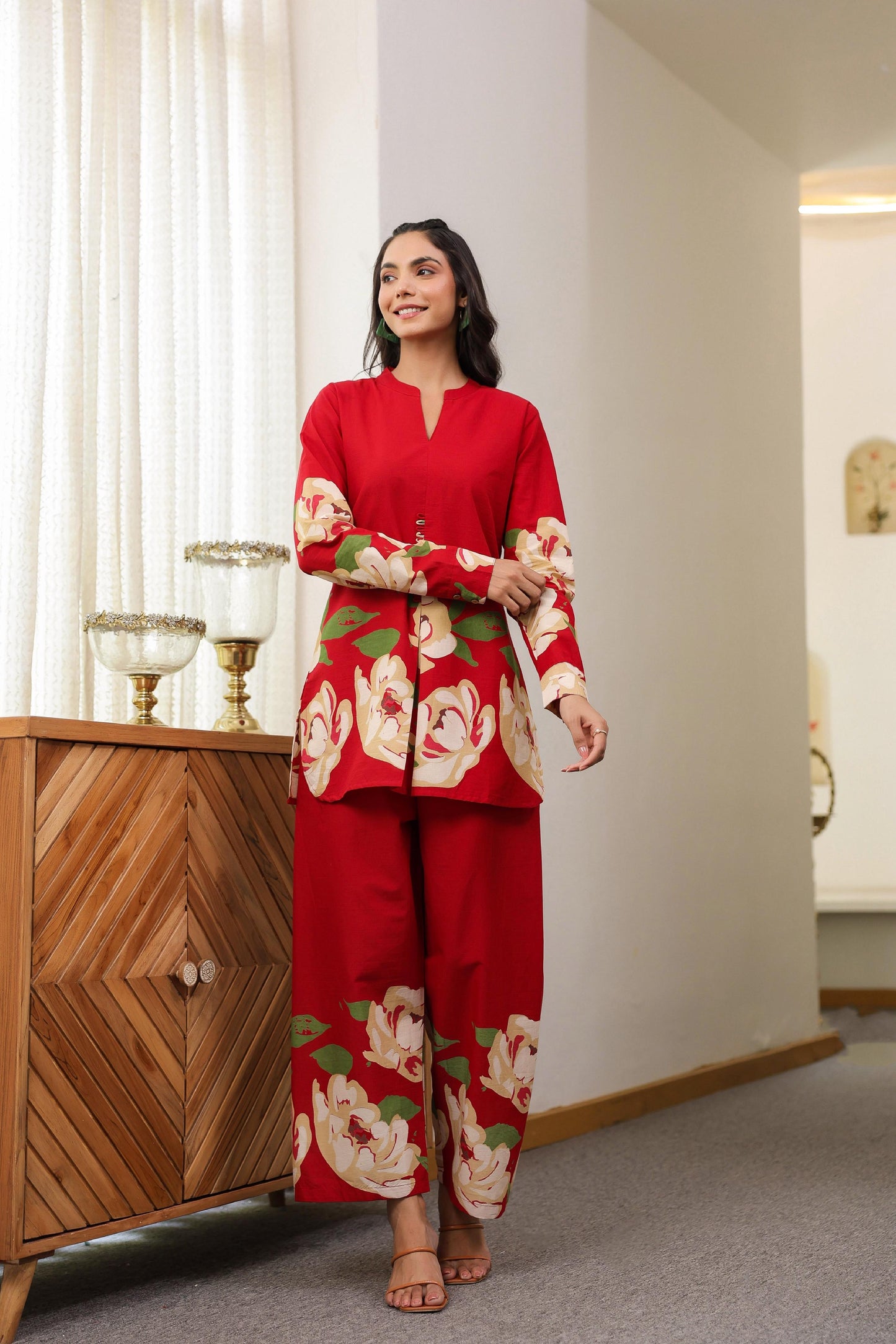 Cotton Cambric Co-Ord Set with Relaxed Fit and Premium Finish – Smart Casual Wear for Women (Sizes 38 to 46)