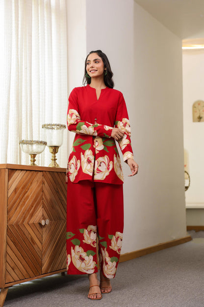 Cotton Cambric Co-Ord Set with Relaxed Fit and Premium Finish – Smart Casual Wear for Women (Sizes 38 to 46)