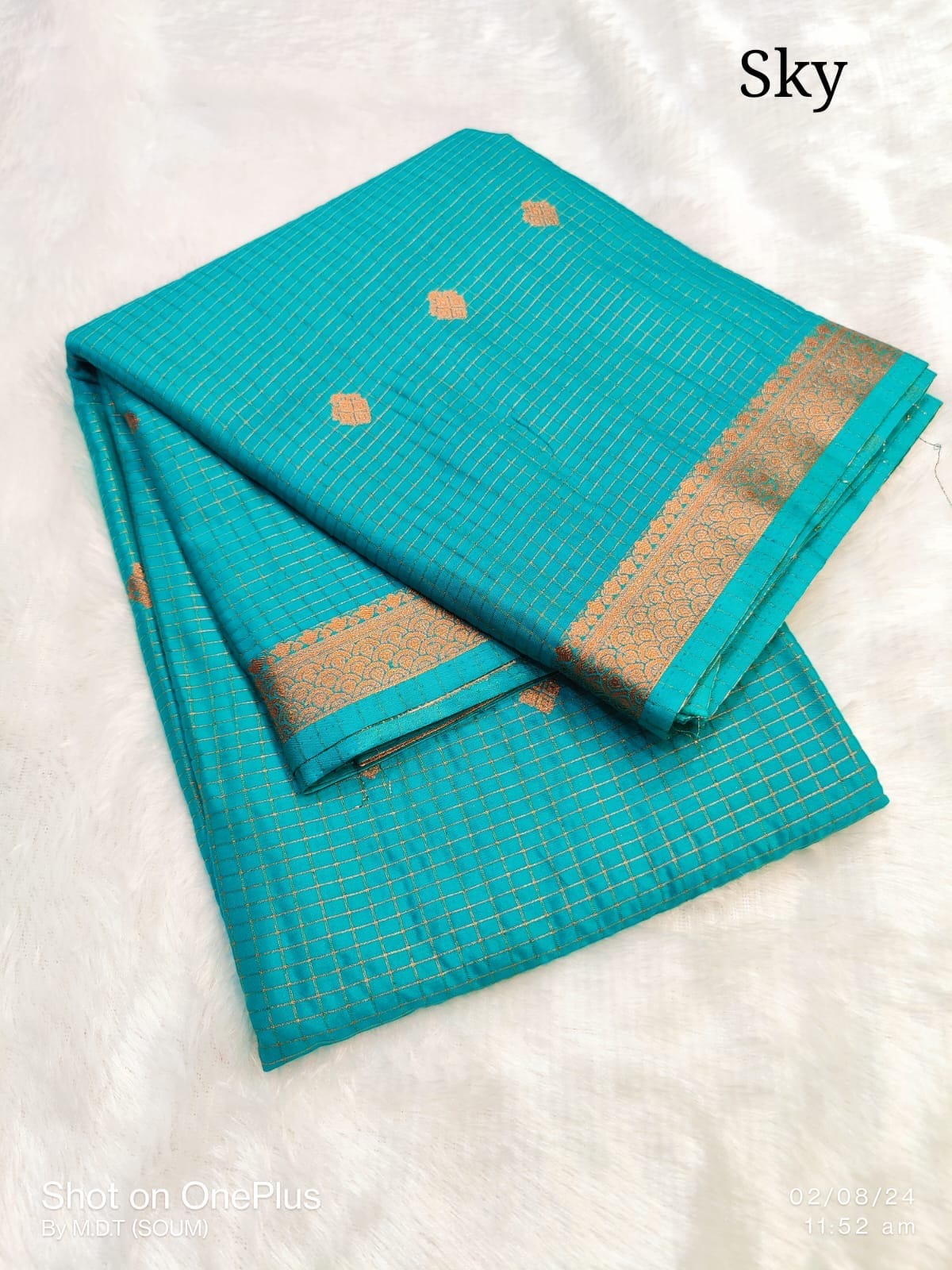 Mangalagiri Semi Pattu Saree with Blouse Piece for Women