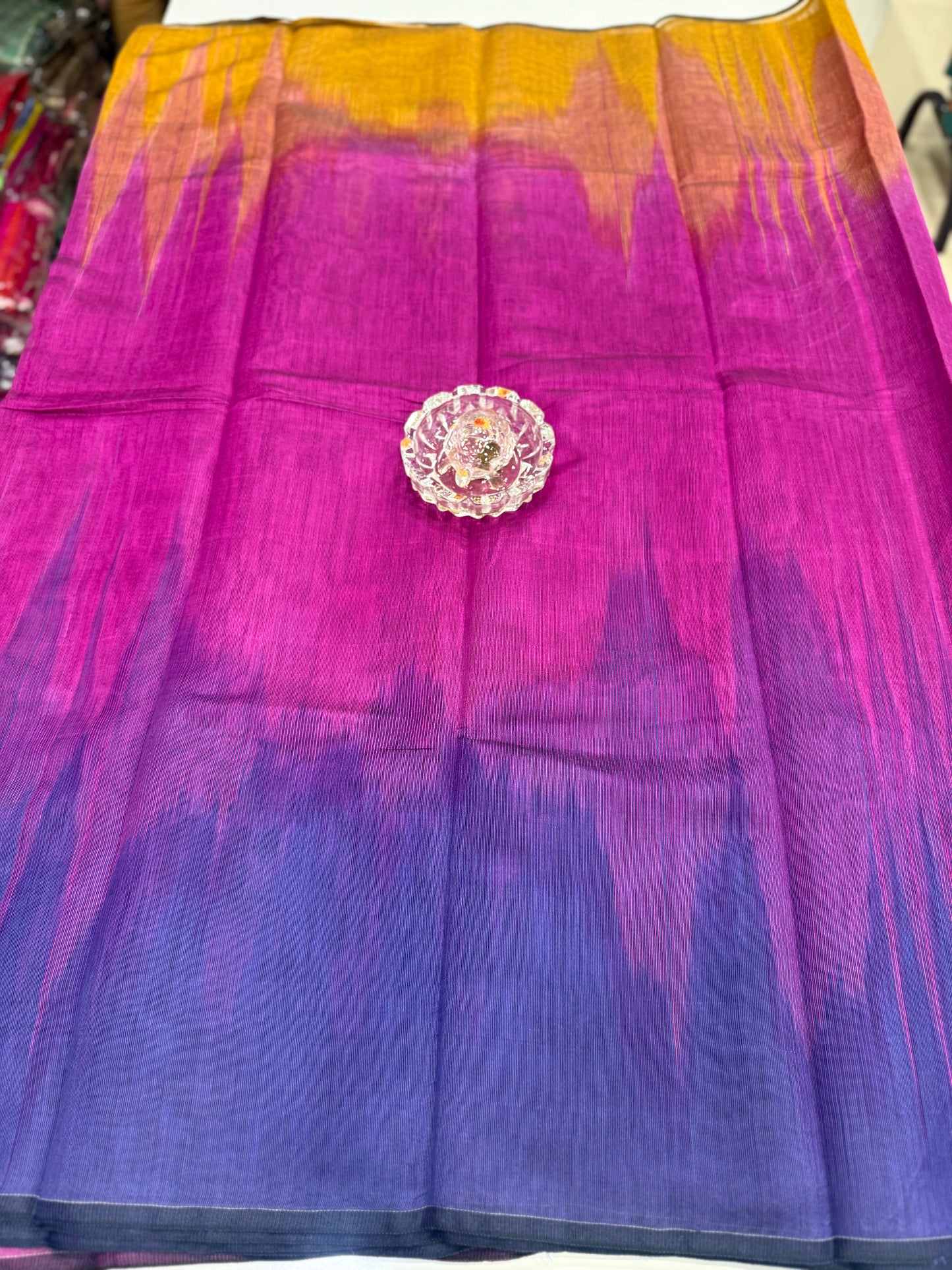 Ikat Kotki Cotton Silk Saree for Women with Matching Blouse Piece – Handwoven Traditional Design