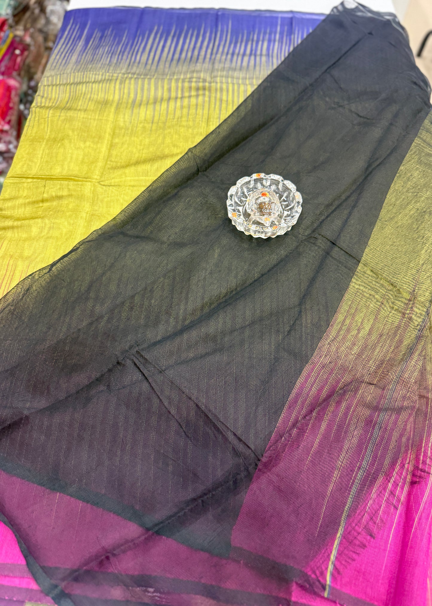 Ikat Kotki Cotton Silk Saree for Women with Matching Blouse Piece – Handwoven Traditional Design