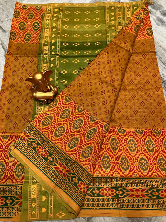 Mangalagiri Pattu Cotton Saree for Women with Plain Weave and Blouse Piece – Soft Lightweight Fabric