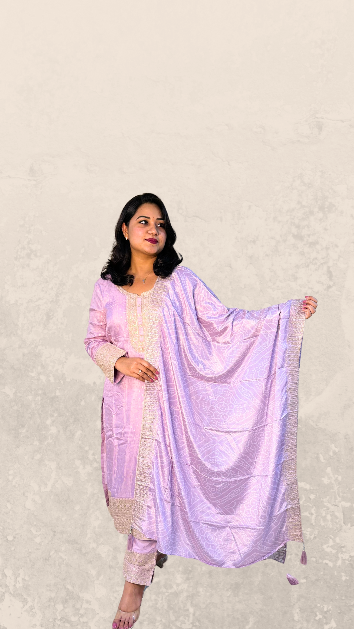 Viscose Jacquard Silk XL Size Suit Set with Digital Embroidered Dupatta – 3-Piece Festive Outfit for Women