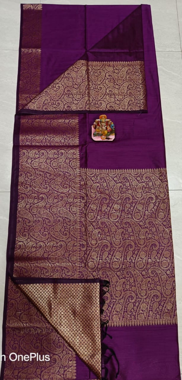 Pure Muga Cotton Mohapar Saree with Brocade Blouse Piece for Women – Soft Draping Fabric