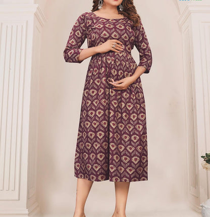 Rayon Capsule Print Relaxed Kurti with Functional Side Zips – XL & XXL