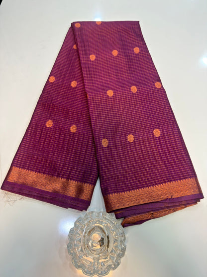 Mangalagiri Semi Pattu Saree with Blouse Piece for Women