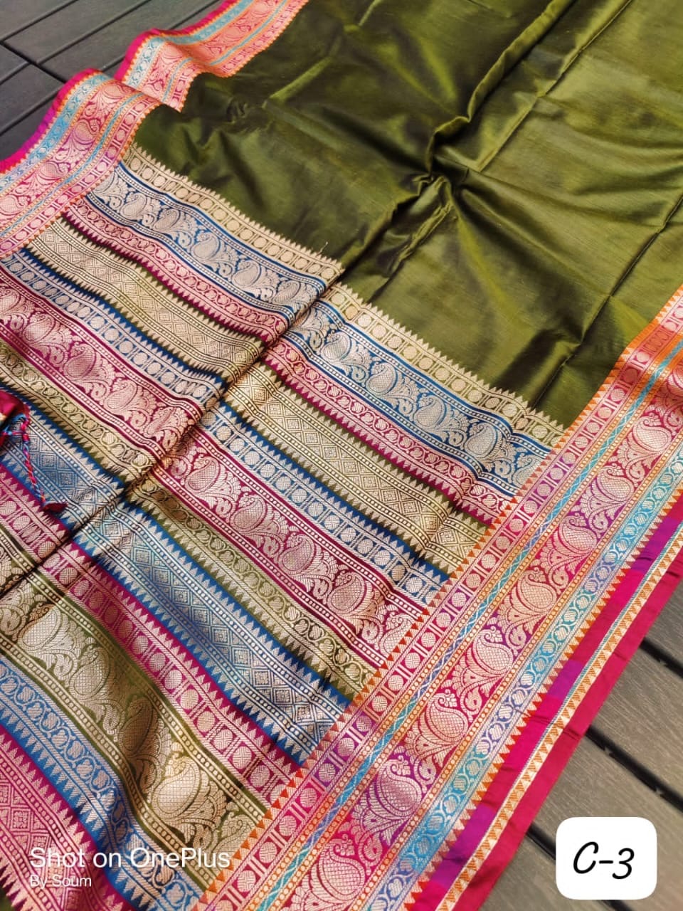 Muga Katan Saree with Brocade Blouse Piece for Women – Plain Body and Soft Drape